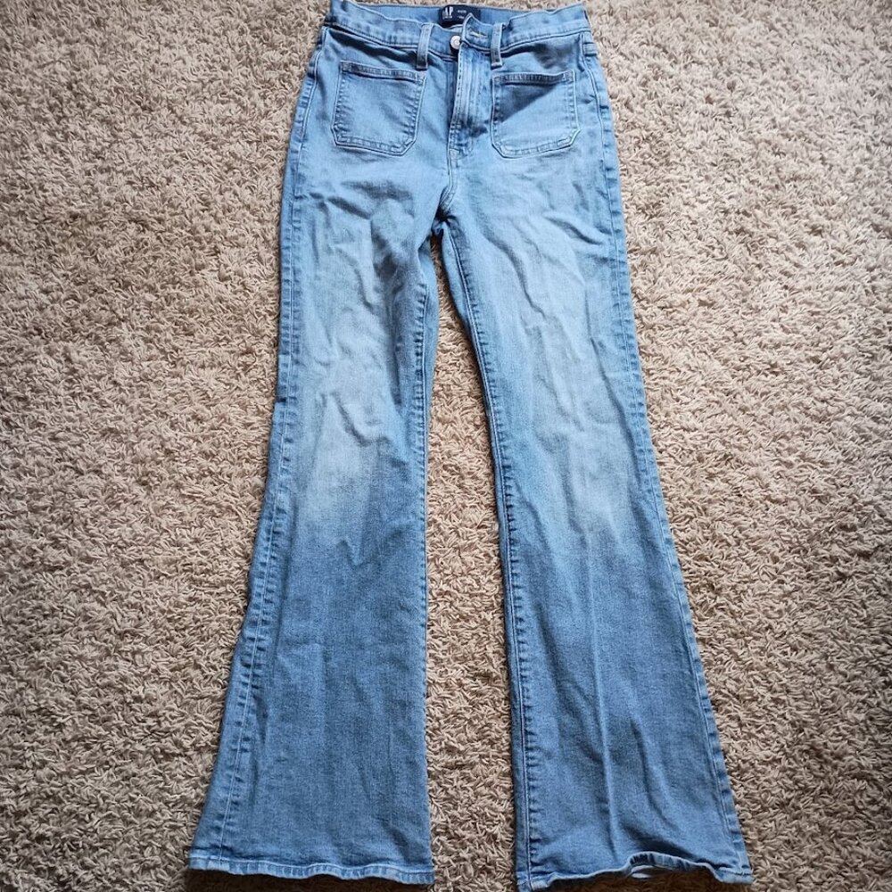 GAP Light Blue Flare & Wide Leg Jeans